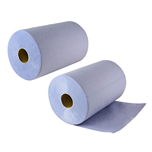 2 Putzrollen 3-lagig Putztücher Papiertücher je 500 Blatt Abrisse 36,5x35 cm Papierrolle Putztuchrolle