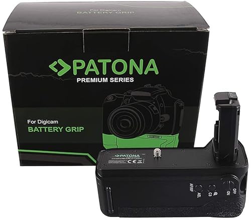PATONA 1487 Batteriegriff - Ersatz für Hochformatgriff Sony VG-C2EM - mit IR- Fernauslöser - (Batteriefach für 2X Akku NP-FW50) Alpha 7II 7RII 7SII