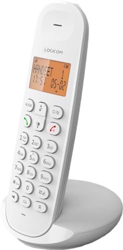 Logicom Iloa 150 Schnurloses Festnetztelefon ohne Anrufbeantworter – Solo – analoge und DECT-Telefone – Weiß