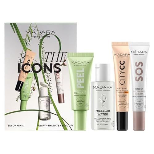 MÁDARA Organic Skincare | The Icons Gift Set #light – The Ultimate Discovery Set, Travel-ready Mádara Bestsellers, Made With Unique Northern Ingredients, Designed For All Skin Types