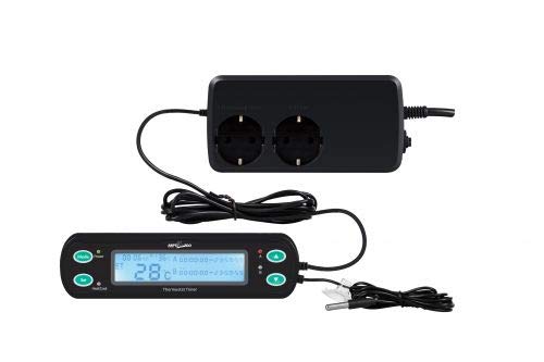ReptiZoo Thermostat mit Zeitsteuerungfunktion (THC10) -Zwei- Anschlüsse