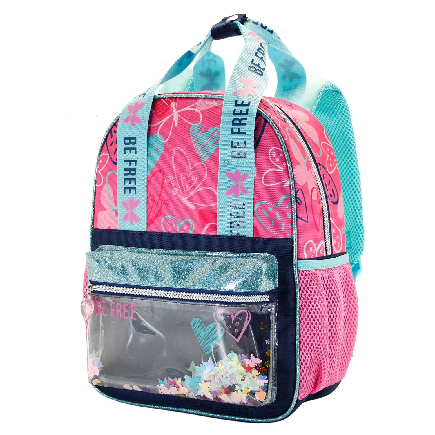 Oh My Pop! Be Free-Klein Glitter Rucksack, Rosa