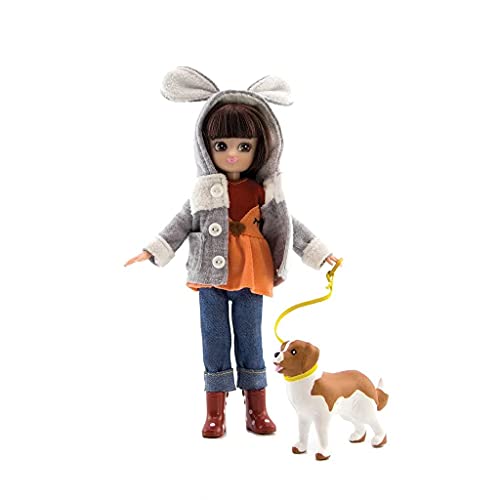 Lottie Doll Walk in The Park, A Doll for Girls & Boys with Doll Dog, Fashion Doll for Fall, Winter Doll with Boots and Doll Fleece Jacket with Cute Ears