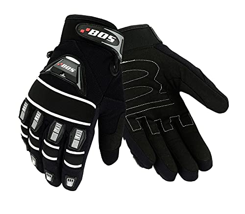 BOSmoto Motorradhandschuhe Fahrrad Sport Gloves Sommer Motorrad Handschuhe XS-3XL (Schwarz, S)