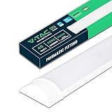 V-TAC Feuchtraumleuchte LED 120 CM - 40W - mit Samsung Chip - Rechteckige Lampe 4300 Lumen IP20 für Wand, Garage, Shop - LED Röhre - Prismatische Deckenleuchte LED - Licht 3000K Warmweiß