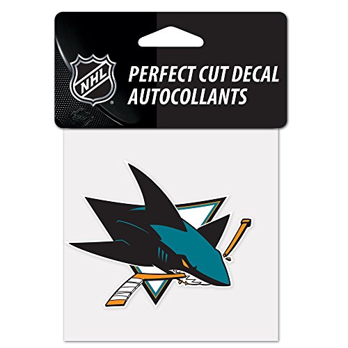 NHL San Jose Sharks Perfect Cut Color Aufkleber, 10,2 x 10,2 cm