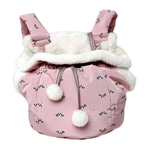 Verstellbarer Brust-Rucksack für kleine Hunde, Welpen, Katzen, gepolstert, Rosa
