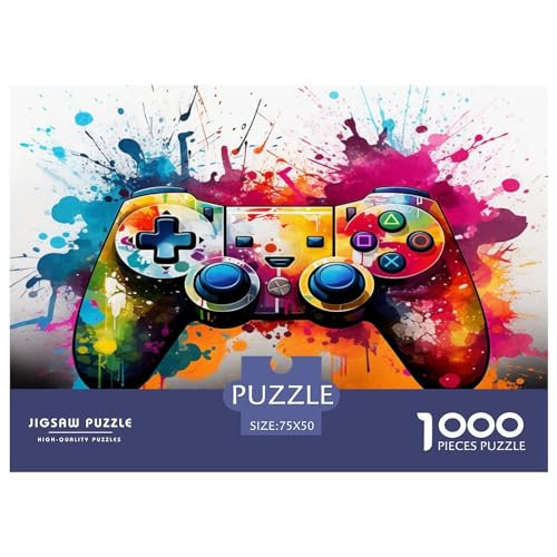 Colorful Gamepad Für Erwachsene 1000 Teile Puzzles Family Challenging Games Geburtstag Educational Game Wohnkultur Stress Relief 1000pcs (75x50cm)