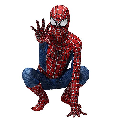 Kinder Erwachsene Spiderman-Kostüm Halloween Karneval Cosplay Spider-man Verkleidung Party Anzug Bühnen Performance Strumpfhose,Spandex/Lycra,A-(160~165) cm