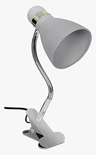 BEL AIR HOME - Lampe Flexo mit Klemme für den Schreibtisch 1 x E27 Serie Sicion (Silber)