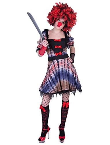 Generique - Furchterregendes Clown-Kostüm für Damen Halloweenkostüm violett - S / M