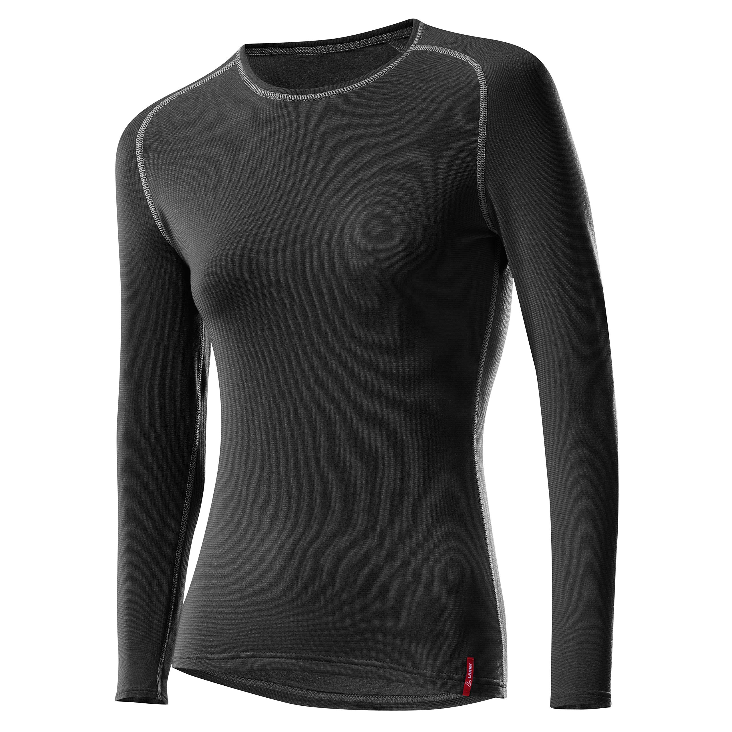 Löffler Damen Unterhemd Shirt Transtex Warm La, schwarz, 42