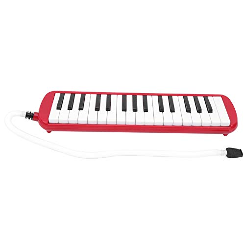 Melodica IRIN Melodica 32 Tasten, Kinder-Anfänger-Erwachsene-Luftklavier-Tastatur, Anfänger-Musikinstrument mit Tasche (Rot 55x11cm)