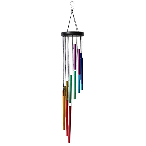 SH-RuiDu Windspiel, 7 Farben, Metallrohre, drehbares Windspiel, hängende Türdekoration für Hof, Heimdekoration