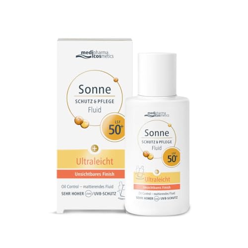 Sonne Schutz&Pflege Fluid mit LSF 50+ von medipharma cosmetics, mattierend mit Oil-Control-Effekt