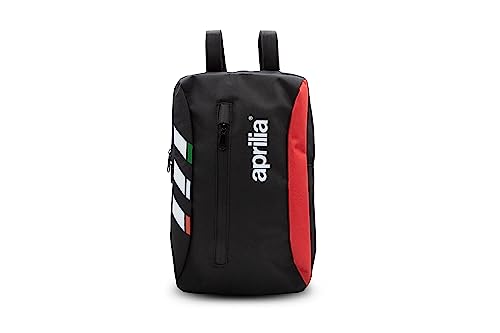 Aprilia Unisex E-Scooter Bag & Backpack Tasche, Schwarz mit roten Einsätzen