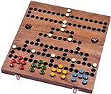 Blockade - Würfelspiel - Strategiespiel - Gesellschaftsspiel - Brettspiel aus Holz mit faltbarem Spielbrett