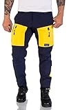 Rock Creek Herren Softshell Hose Cargohose Outdoorhose Wanderhose Herrenhose Wasserdicht Skihose Arbeitshose Winter Hose H-196 Navy 3XL