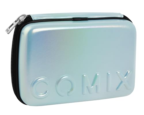 Comix Flash Federmäppchen mit Maxi-Reißverschluss, innen mit Reißverschluss und atmungsaktivem PVC-Fenster, 36 elastische Schlaufen zum Organisieren von Stiften, Bleistiften, Markern, 21 x 6,5 x 14,5