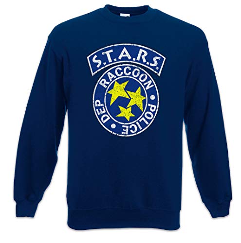Urban Backwoods Vintage S.T.A.R.S. Logo Sweatshirt Pullover Blau Größe XL