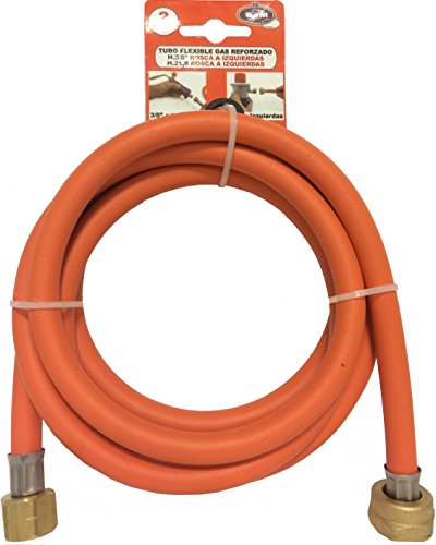 S&M 2 Metros-Hembra 3/8" 21,8 Izq Flexschlauch Gas verstärkt Orange