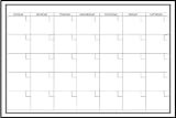 Wallpops WPE0447 24 X 36 Wei- Kalender Monatlich Wandtattoos