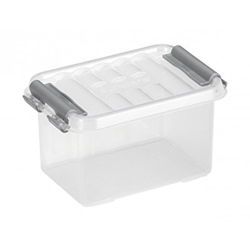 6 x SUNWARE Q-Line Box - 0,4 Liter - 118 x 77 x 62 mm - transparant/metallic