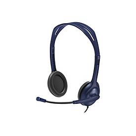 Logitech - Headset - On-Ear - kabelgebunden - 3,5 mm Stecker - Mitternachtsblau