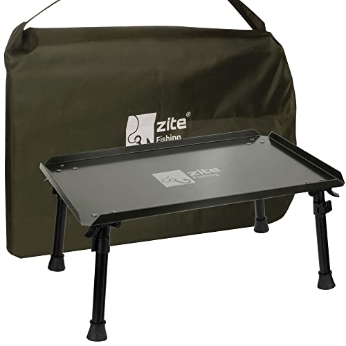 Zite Fishing Bivvy-Table Angeltisch – Zelt-Tisch mit Transport-Tasche für Karpfen-Angler Camping & Mehr - Boilie-Table Klappbar & Höhenverstellbar