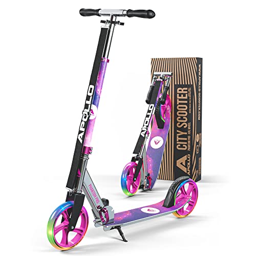 Apollo XXL Wheel Scooter - Phantom Pro City Scooter, Klappbarer City-Roller, höhenverstellbar, Tret-Roller für Erwachsene und Kinder