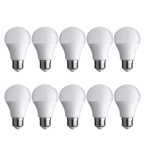 JANDEI - 10 x E27 Neutralweiß 4200 K A60 LED-Lampen, 10 W Äquivalent 80 W 330º Öffnung für Deckenlampen, Beleuchtungssysteme, dekorative Wandlampen