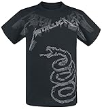 Metallica Black Album Faded Männer T-Shirt schwarz XL 100% Baumwolle Band-Merch, Bands