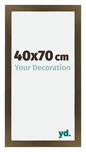 yd. Your Decoration - Bilderrahmen 40x70 cm - Fotorahmen von MDF mit Acrylglas - Antireflex - Ausgezeichneter Qualität - Bronze Dekor - Mura,