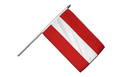 Flaggenfritze Stockflagge Österreich - 10er Set - 30 x 45 cm