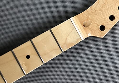 Reverse-Kopf-Gitarrenhals 22 Bünde, 64,8 cm, Ahorn-Griffbrett, Punkteeinlage, glänzend