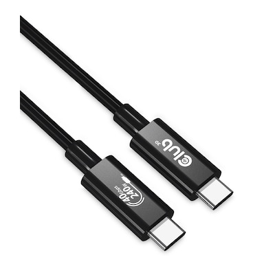 CLUB3D USB4 Gen3x2 Type-C Bi-Directional Cable 8K60Hz - Data 40Gbps - PD 240W(48V/5A) EPR M/M 1m / 3.28ft (CAC-1576)