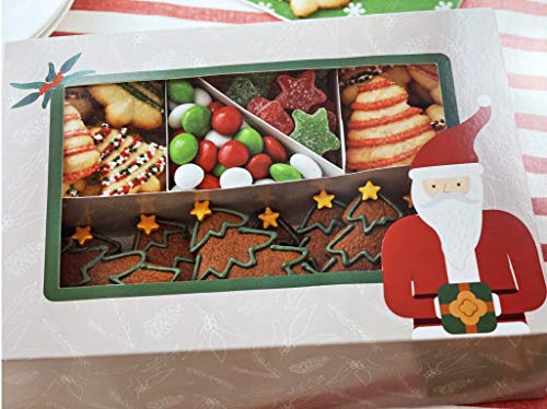 Süßigkeitenschachteln mit Fenster, Weihnachtsmann-Design, 9,5 x 6,5 x 3, 2 Stück