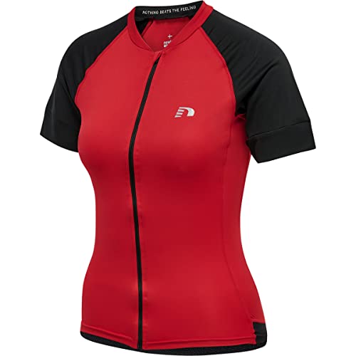 newline Women's Womens CORE Bike Jersey Shirt, Tango Red, M