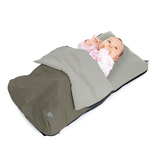 Deryan Air Traveller – Baby-Reisebett mit Matratze – Babybett für Flugzeuge und Reisen – Baby-Reisebett (Flugzeug) – 2 in 1 – Stuhl und Bett – mit Tragetasche und Matratze – 75 x 45 x 6 cm