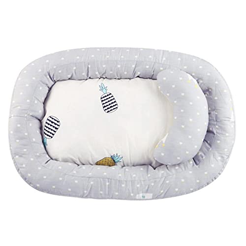 liujuan Baby Nest, Baby Nest Pod for Neugeborene, Tragbares Baby Nest Bett Krippe Abnehmbar Waschbar Schützen Kissen mit Kissen (0-12 Monate)