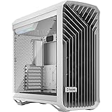 Fractal Design Torrent White - Clear Tint Tempered Glass Side Panel - Open Grille for Maximum air Intake - Two 180mm PWM and Three 140mm Fans Included - Type C - ATX Airflow Mid Tower PC Gaming Case
