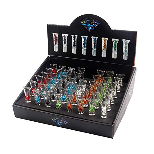 H-ENY 10 Stücke Diamantglas Zigaretten Filterspitzen - Wiederverwendbare Glaswalzkipps Filter - Easy Clean - Farbe Zufällig