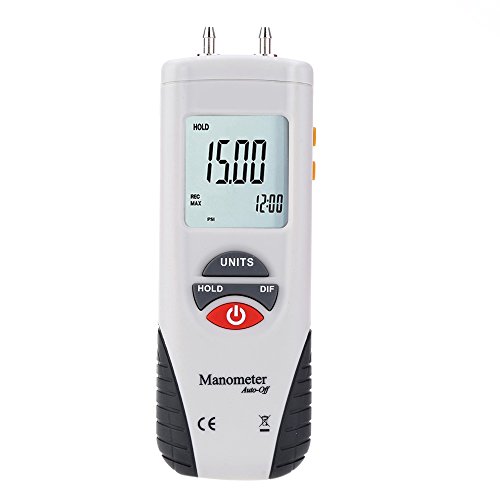 Mengshen Digitales Manometer, Professional Digitales Luftdruckmessgerät & Differenzdruckmessgerät - ± 13,79 kPa / ± 2 psi, M1890