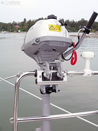 NOA - Außenborderhalterung für Heckkorb an 25 mm Rohr