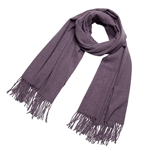 DonDon Damen Winter-Schal groß und flauschig 200 x 70 cm - Violett