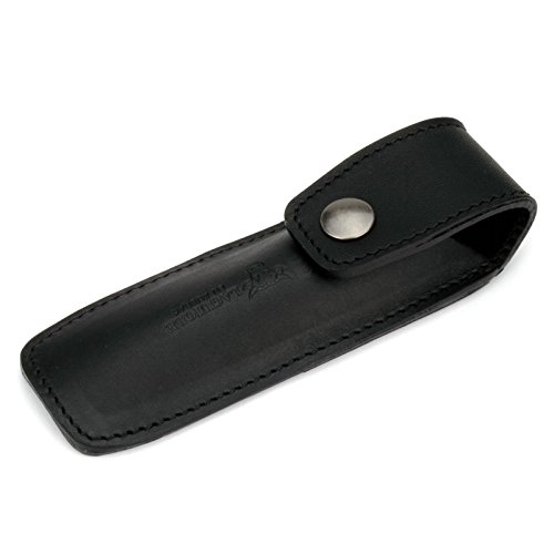 Laguiole en Aubrac Gürteletui -.Messertasche für 13 cm Laguiole Messer Modell Droit - Gürteltasche Leder schwarz