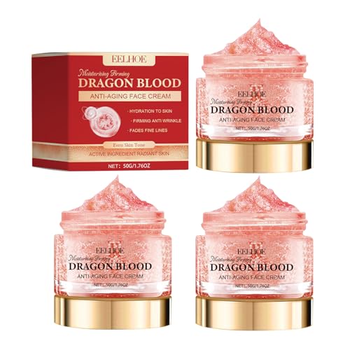 Dragon Blood Easy Cream, Drachenblut Creme, Dragon Blood Anti Aging Face Cream, Feuchtigkeitsspendende und Straffende, Reduziert Falten, Anti Aging Gesichtscreme, 50g (3 Stück)