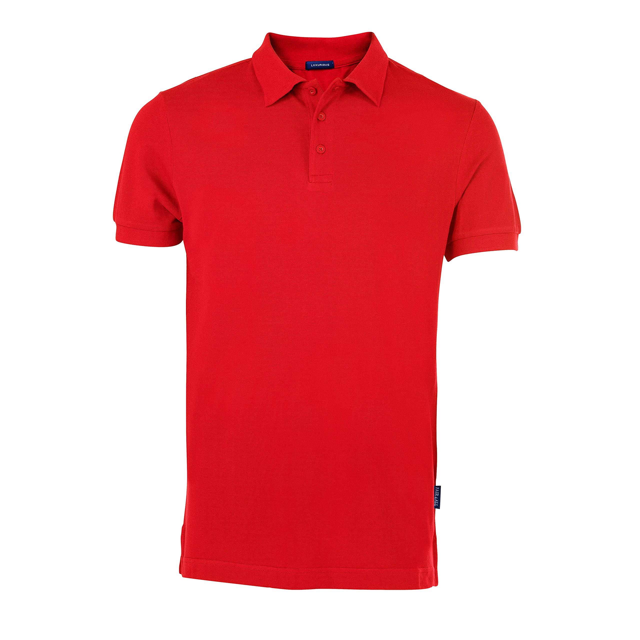 HRM Herren Luxury Polo, rot, Gr. 4XL I Premium Polo Shirt Herren aus 100% Baumwolle I Basic Polohemd bis 60°C farbecht waschbar I Hochwertige & nachhaltige Herren-Bekleidung