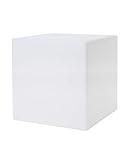8 seasons design | Würfelleuchte Shining Cube (E27, 33 cm, außen & innen, UV- & wetterbeständig, Beistellwürfel, leuchtender Würfel, Kubusleuchte, Gartenwürfel) weiß