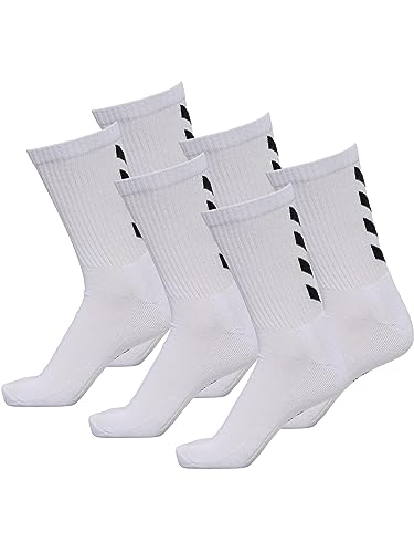 Hummel Damen und Herren Socken Fundamental 3 Pack Sock, Weiß, 12 (41 - 45)